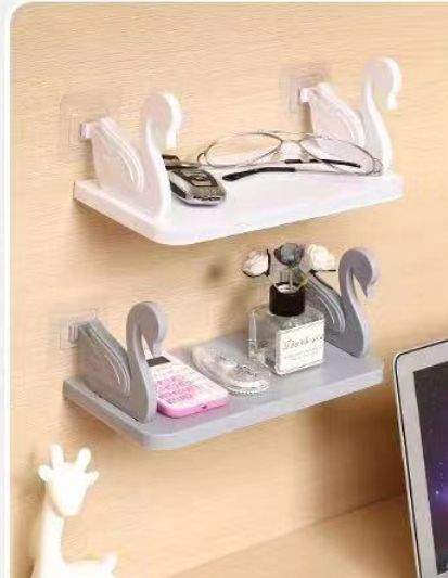 Punch-Free Wall Shelf Home Decoration Rack Bathroom Corner Wash Rack Shampoo Organizer Bathroom Accessories