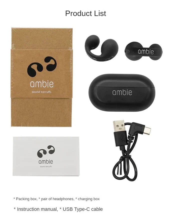 Ambie Sound Earcuffs | Wireless Earphone | IPX5 Waterproof | Air Pods