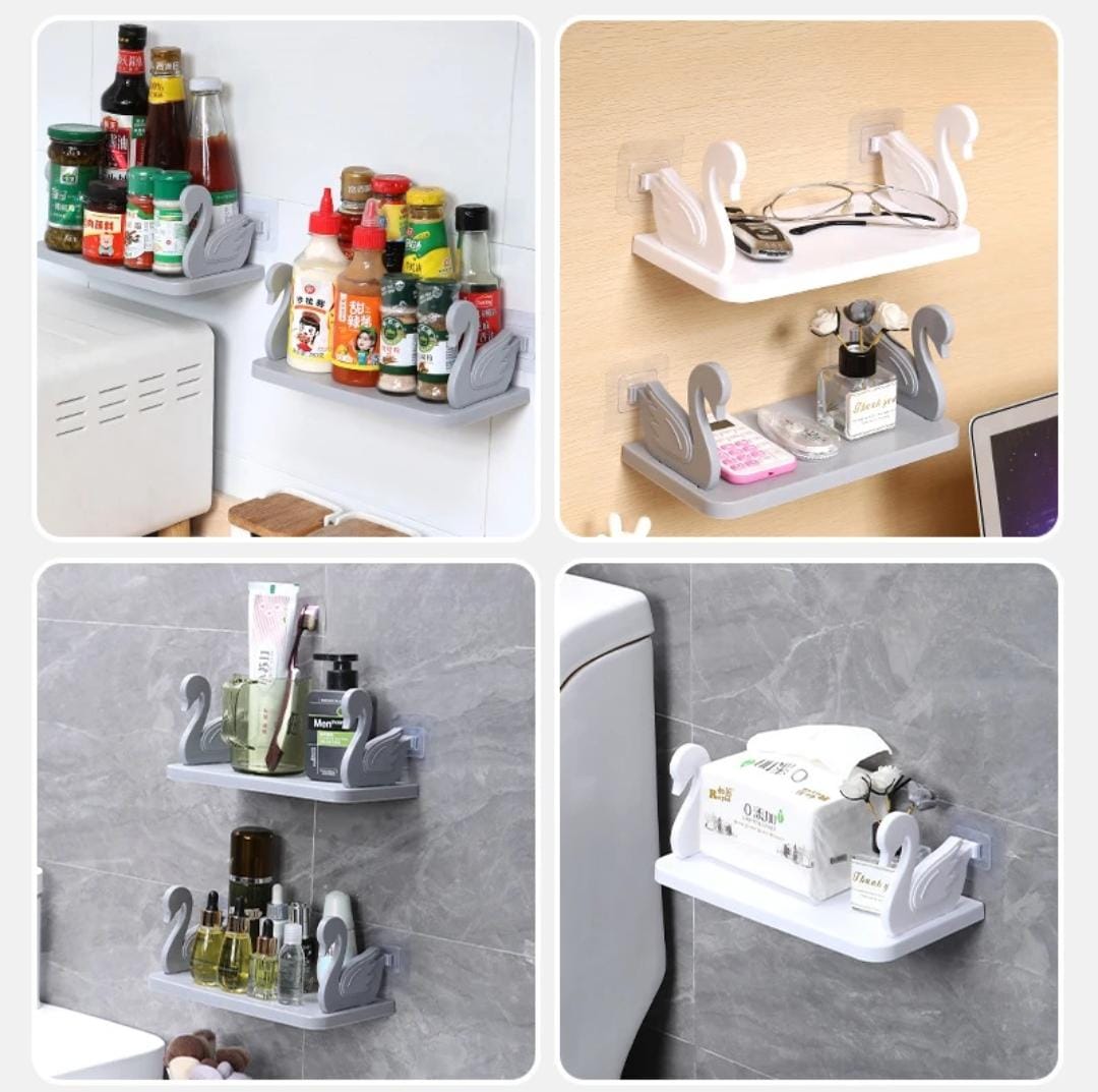 Punch-Free Wall Shelf Home Decoration Rack Bathroom Corner Wash Rack Shampoo Organizer Bathroom Accessories